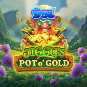 Tampilan visual slot Jiggy’s Pot O’Gold dengan tema Irlandia yang ceria